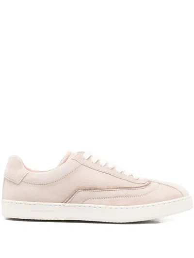 Fabiana Filippi Women Beige Suede Sneakers, 8.5 Luxury Sneakers For Women Darveys In Pink