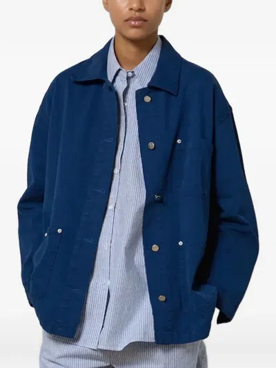 La Piscine Patch-pocket Jacket In Blue