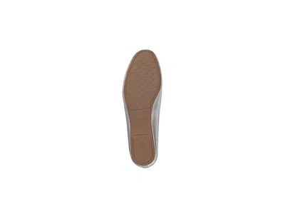 Birdies Vesper Leather Flat In Silver