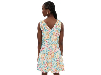Cece Floral Bow Strap A-line Dress In Multi