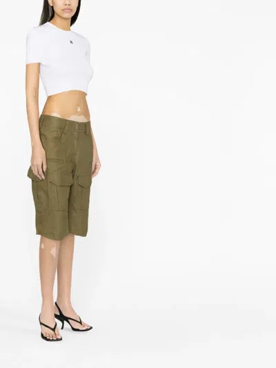 Givenchy Cargo Bermuda Shorts In Green
