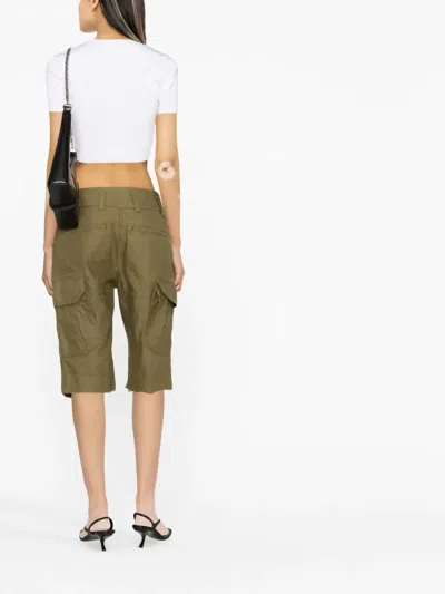 Givenchy Cargo Bermuda Shorts In Green