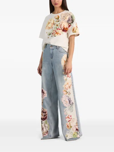 AMAZING FLORAL-PRINT JEANS