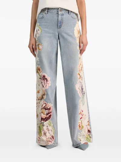 AMAZING FLORAL-PRINT JEANS
