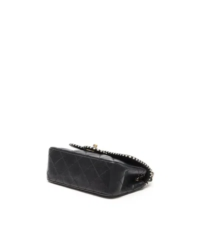Pre-owned Chanel Classic Mini Rectangular Single Flap Bag In Black
