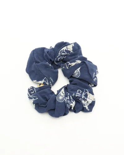 Celine Céline Triomphe Scrunchie In Blue