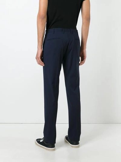 Shop Incotex Tailored Trousers In Blue