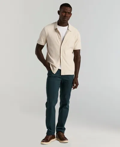 Perry Ellis Men's Ribbed Button Front Shirt In Brown