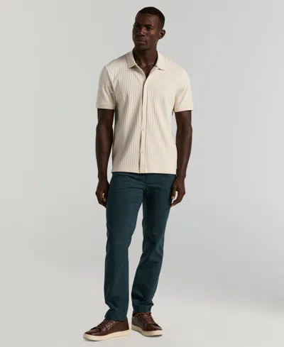 Perry Ellis Men's Ribbed Button Front Shirt In Brown