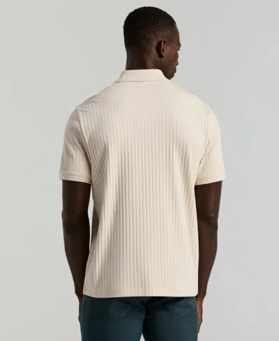 Perry Ellis Men's Ribbed Button Front Shirt In Brown