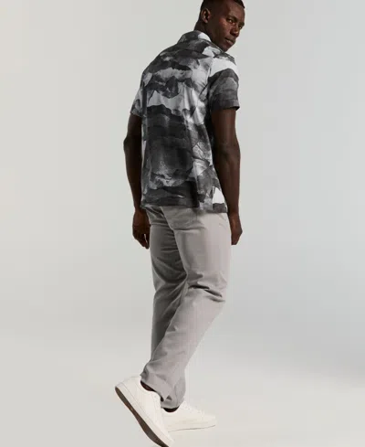 Perry Ellis Men's Cotton Abstract Wave Print Shirt In Black
