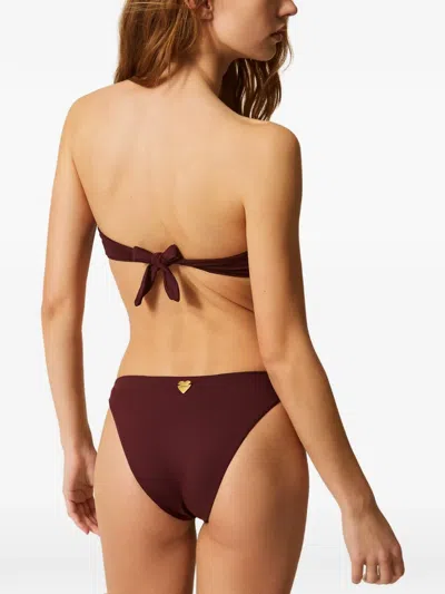 Twinset Embroidered Bikini In Red