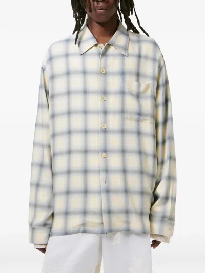 Our Legacy Off-white Drift Shirt In Blue