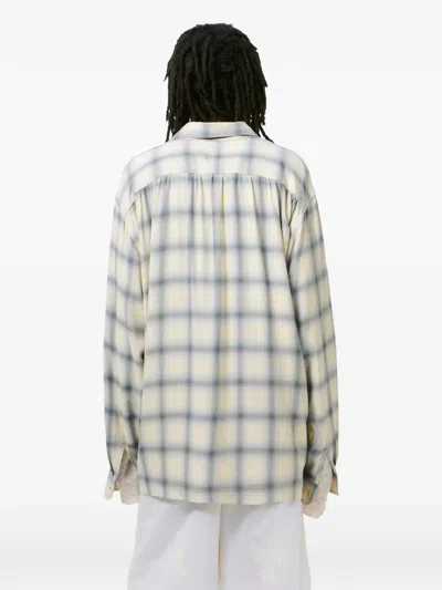 Our Legacy Off-white Drift Shirt In Blue