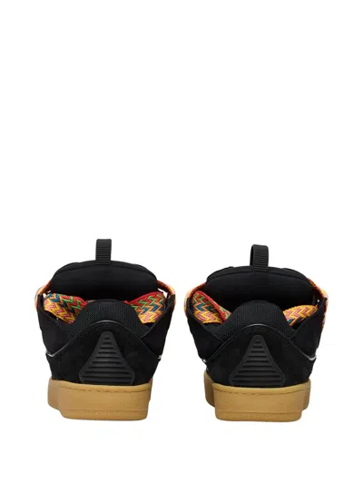 Lanvin Curb Lace-up Sneakers In Black