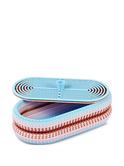 Wontek Medium Weave Storage Box In Blue