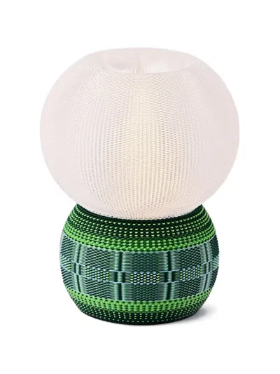 Wontek Ancient Aliens Geometric-pattern Table Lamp In Green