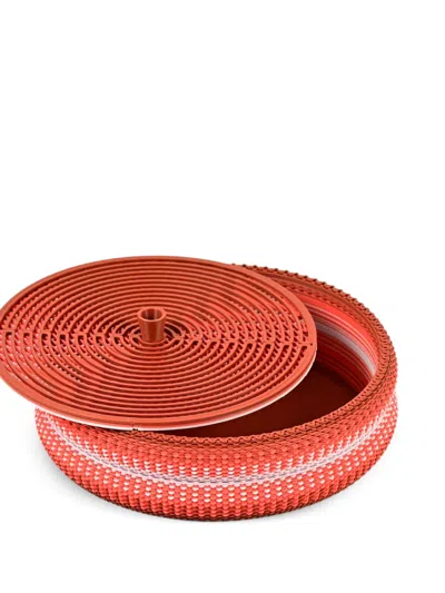 Wontek Geometric Trinket Box In Red