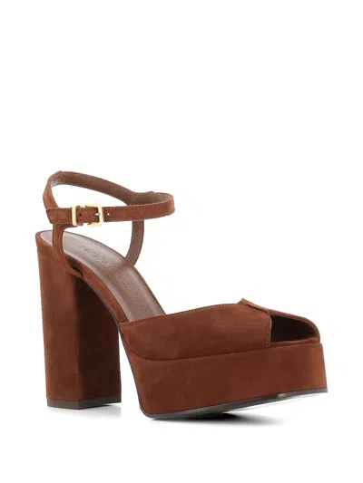 Sergio Levantesi Suede Platform Sandals In Brown