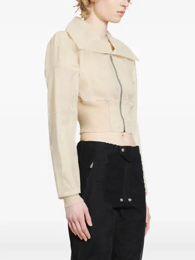 Rick Owens Dracucollar Jacket In Neutral
