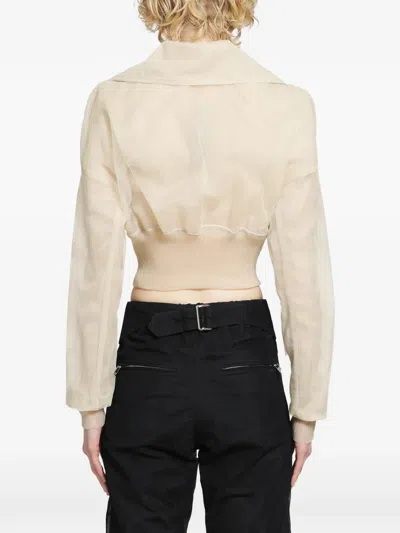 Rick Owens Dracucollar Jacket In Neutral