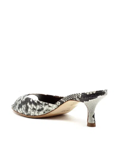 Julie Dee Python-print Leather Sandals In Multi