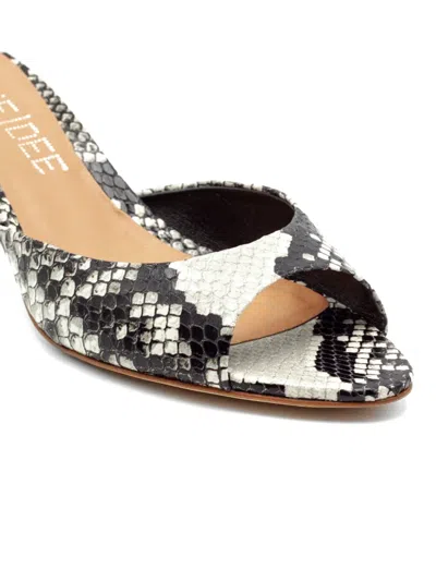Julie Dee Python-print Leather Sandals In Multi