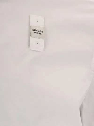 Blauer Logo-patch Zip-up Jacket In Gray