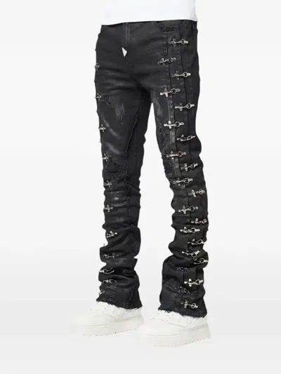 Guapi Aviation Clasp Jeans In Black