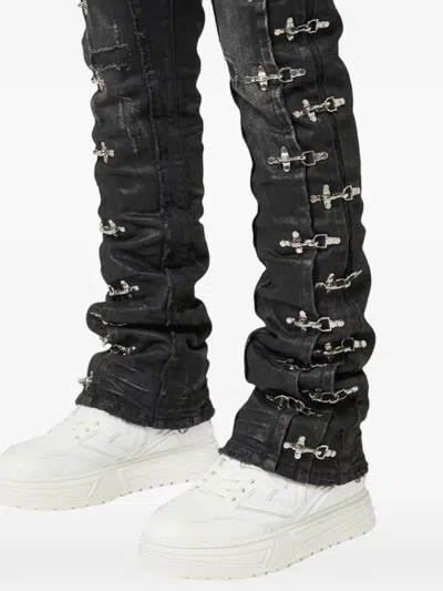 Guapi Aviation Clasp Jeans In Black