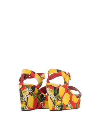 Shop Dolce & Gabbana Sandals In Yellow