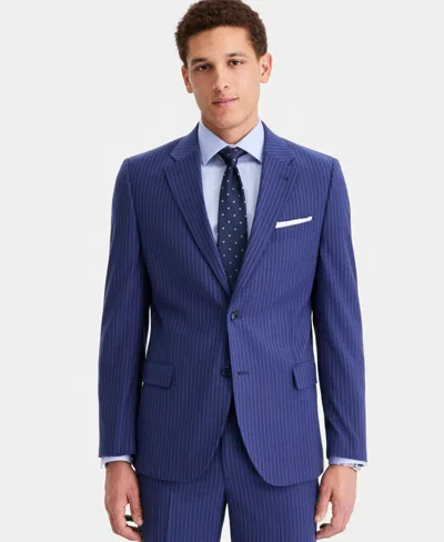 Nautica Men's Modern-fit Stripe Nested Suit In Blue