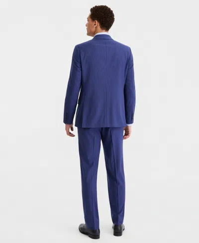 Nautica Men's Modern-fit Stripe Nested Suit In Blue