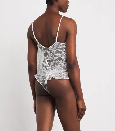 Fleur Du Mal Lace Jasmine Flutter Camisole In White