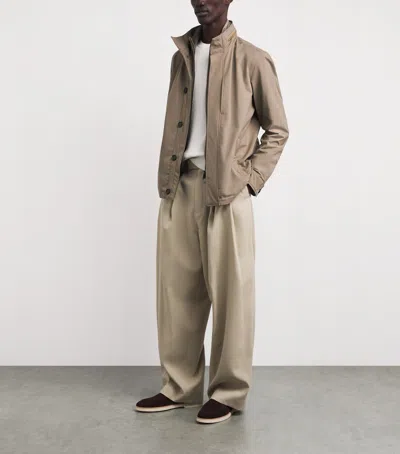 Paul & Shark Typhoon Button Fastening Jacket In Brown