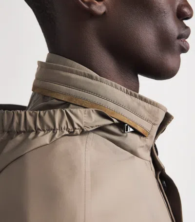 Paul & Shark Typhoon Button Fastening Jacket In Brown