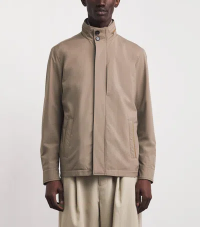 Paul & Shark Typhoon Button Fastening Jacket In Brown