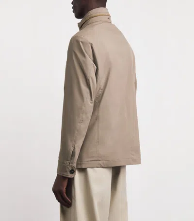 Paul & Shark Typhoon Button Fastening Jacket In Brown