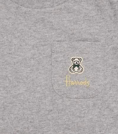 Harrods Jersey Bear Playsuit In Gray
