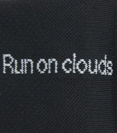 On Logo Socks In Black