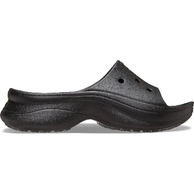 Crocs Bae Perforated Slides In Black