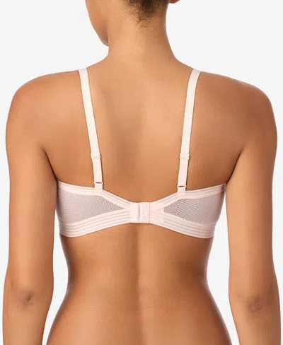Dkny Sheer Stripe Bralette Dk7626 In White