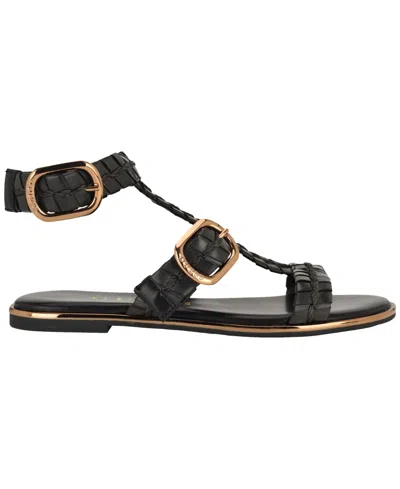Guess Lylnet Ankle Strap Sandal In Black