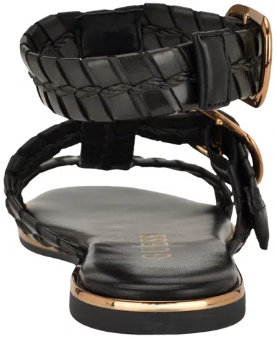 Guess Lylnet Ankle Strap Sandal In Black