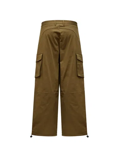 Msgm Logo-detail Cargo Pants In Brown