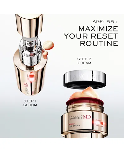 Lancôme Absolue Longevity Md Reset Face Serum For Mature Skin Duo In Transparent