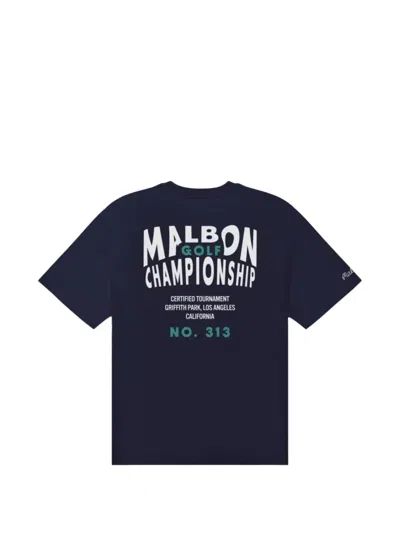 Malbon Logo-print T-shirt In Blue