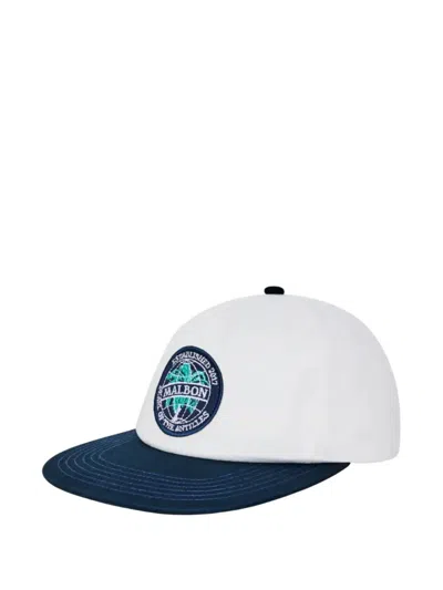 Malbon Golf Palmera Patch Snapback Baseball Cap In White