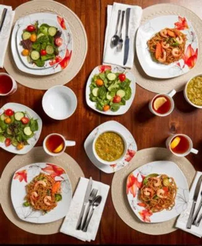 Tabletops Unlimited 16 Pc. Dinnerware Sets Service For 4 In Multi