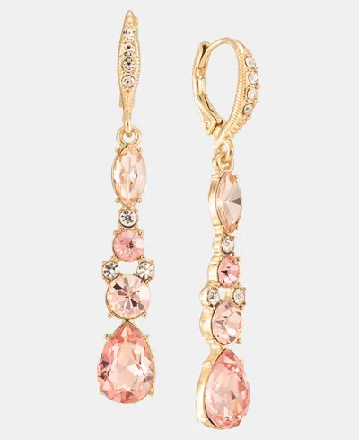 Givenchy Crystal Linear Drop Earrings In Pink